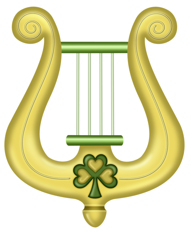 harp clipart yellow