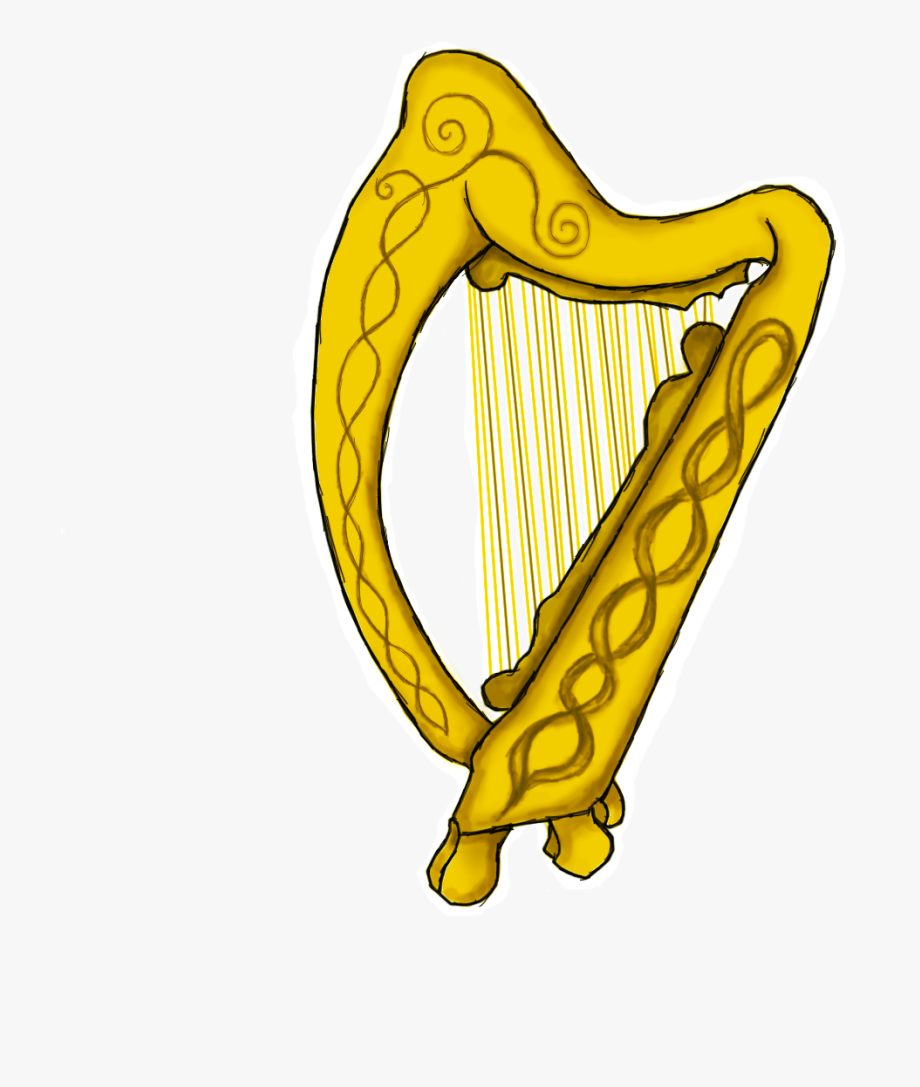 harp clipart yellow