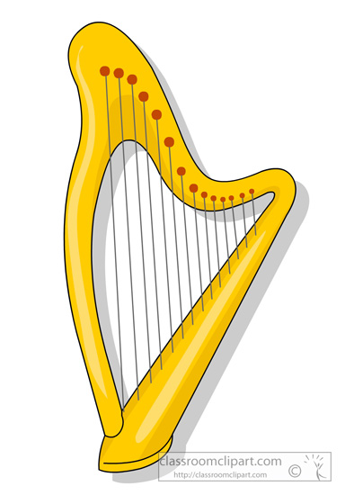 Instruments bay clipartbarn . Harp clipart yellow