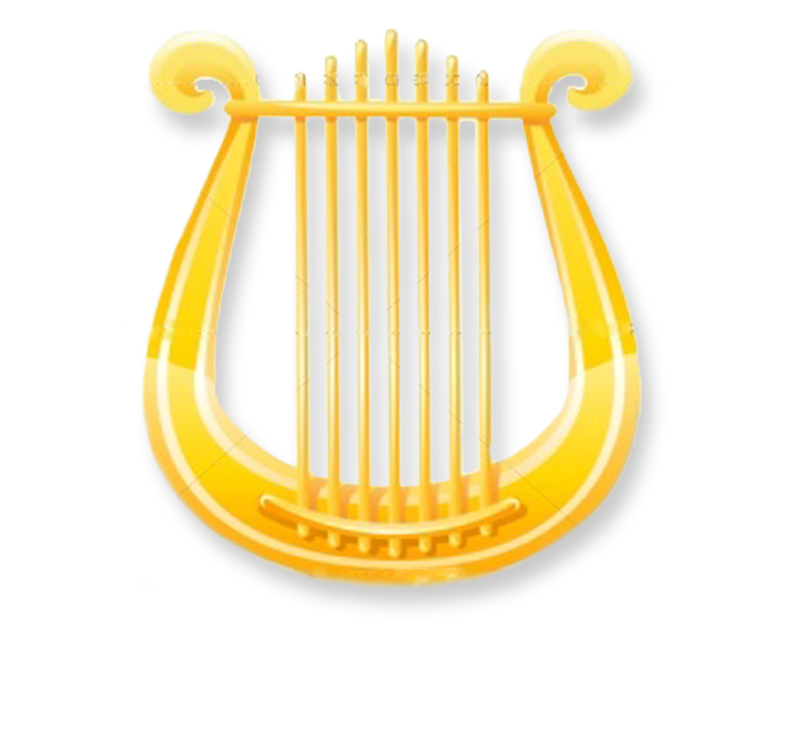 harp clipart yellow