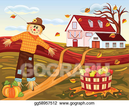 harvest clipart autumn house