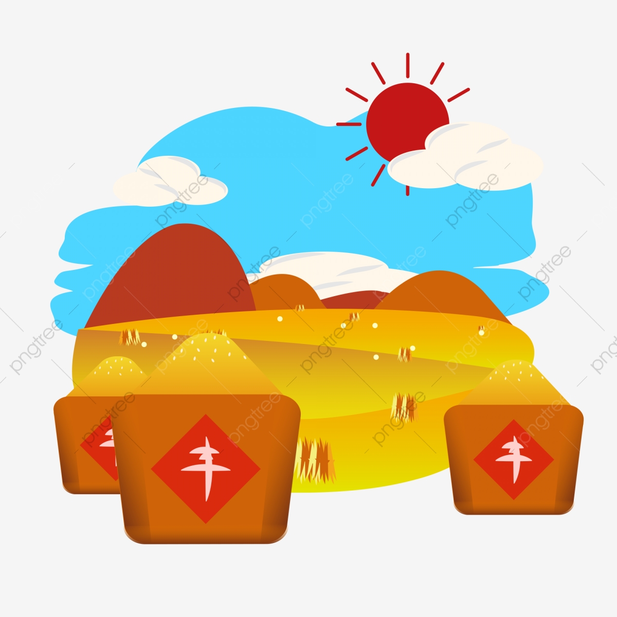 Harvest clipart autumn scene. Element high business illustration