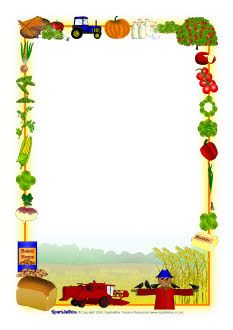 Themed a page borders. Harvest clipart border