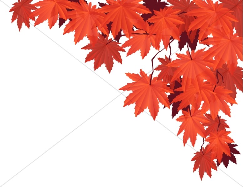 Harvest clipart fall foliage. Red leaves christian day