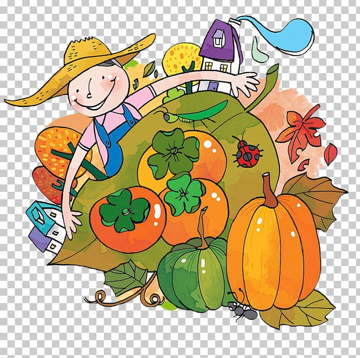 Ant autumn illustration png. Harvest clipart farmer
