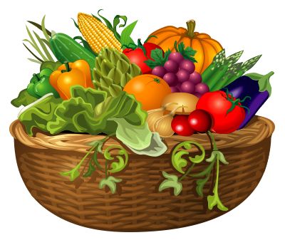 harvest clipart veggie basket