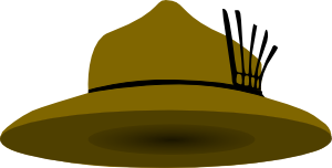 Clothing brown scout hat. Hats clipart farmers