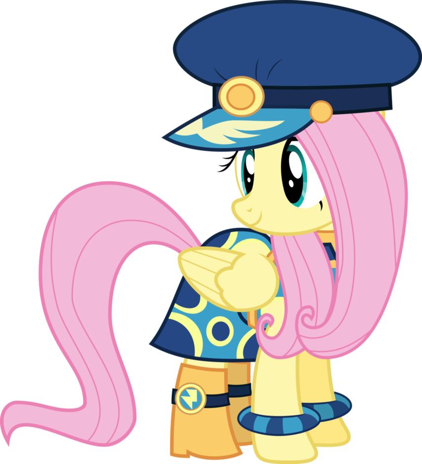 Hats clipart admiral. Fluttershy fairy flight by