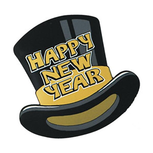 Hats clipart new year's. Years top hat clip