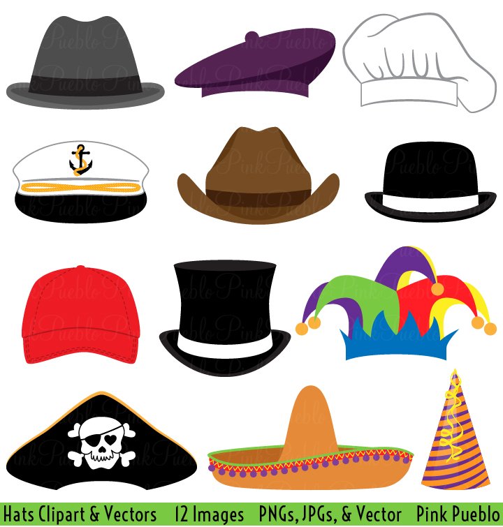 Hats clipart vector. And vectors 