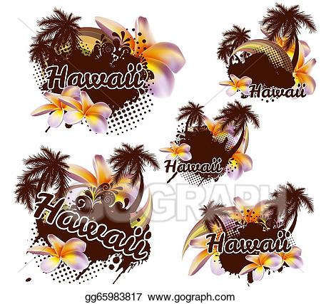 Eps vector tropical design. Hawaii clipart element