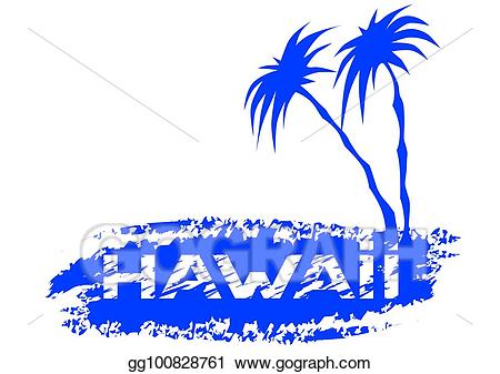 Hawaii clipart logo. Vector art of two