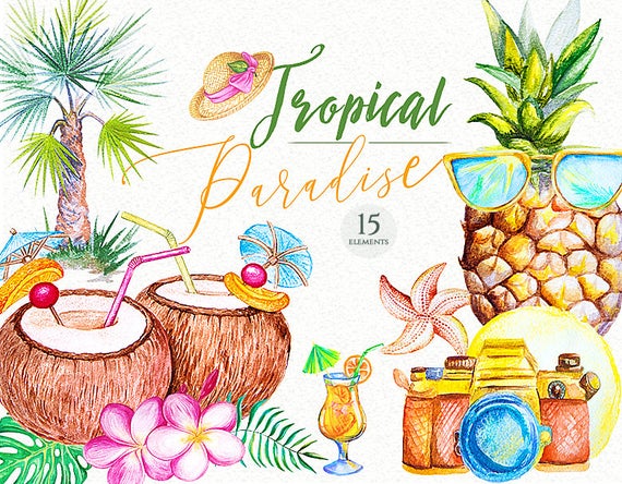 hawaii clipart tropical paradise