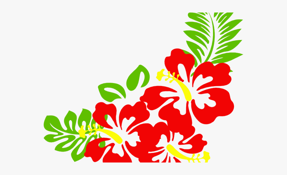 Hawaiian clipart bottom border. Hibiscus blue flowers clip