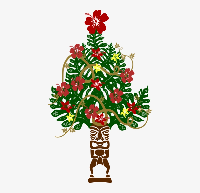 Tiki clipart christmas. Hawaii tree png image
