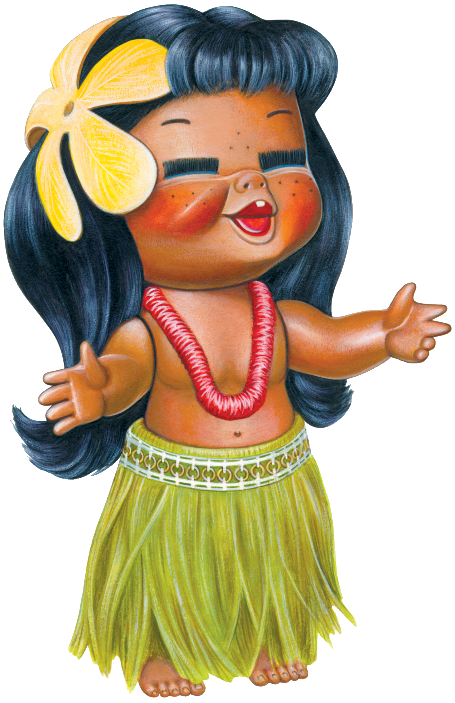 luau clipart hula girl