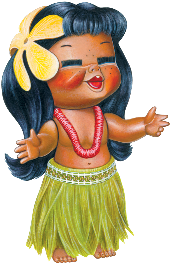 Hula girl transparent png. Hawaiian clipart totem pole
