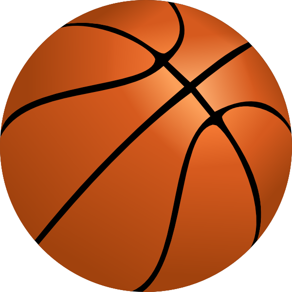 outline clipart basketball