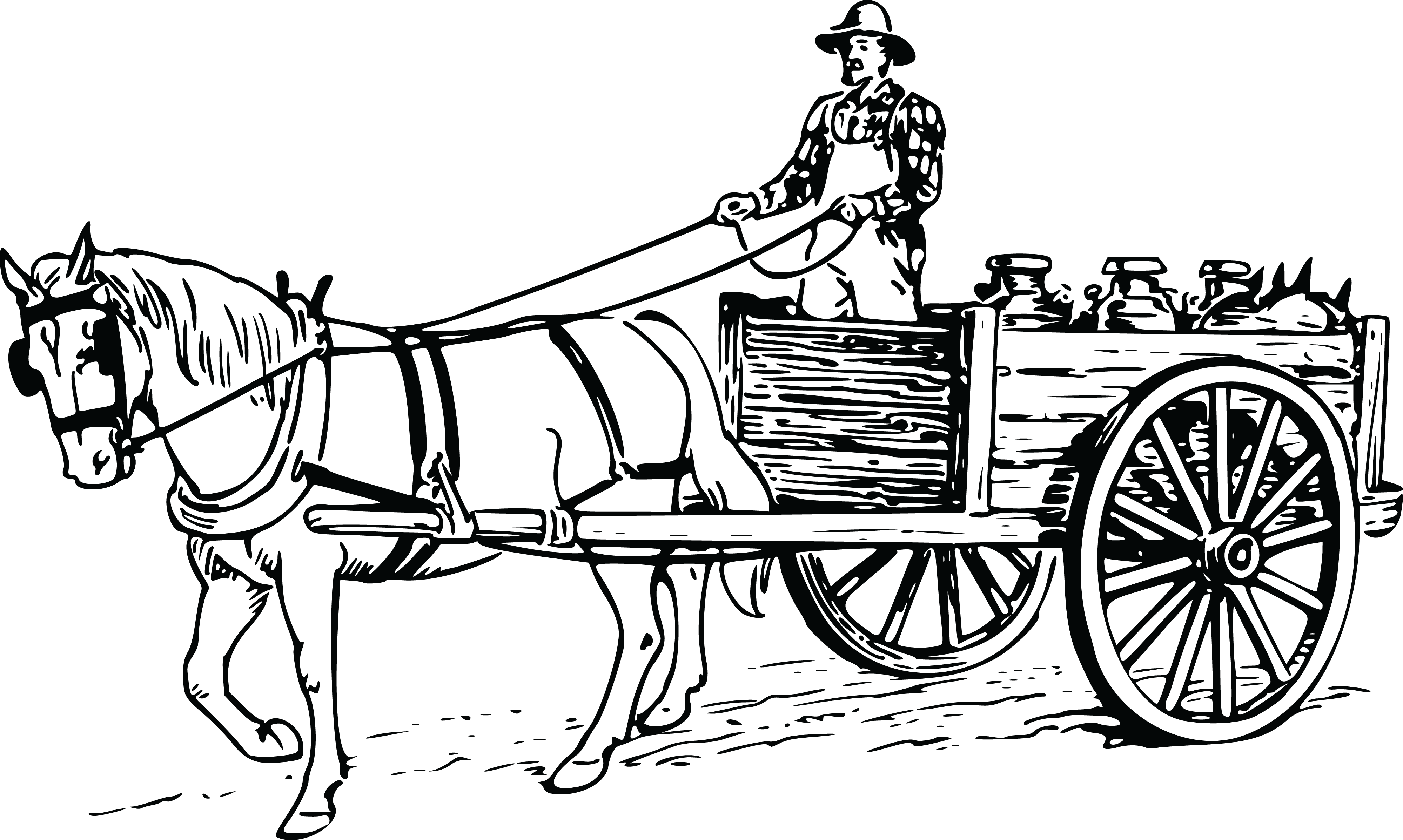 wagon clipart donkey cart