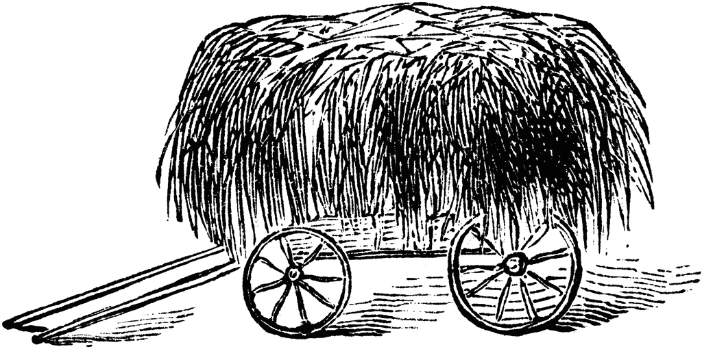 hay clipart hay wagon