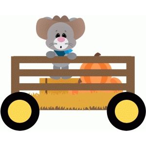 Hayride clipart happy. Silhouette design store mouse