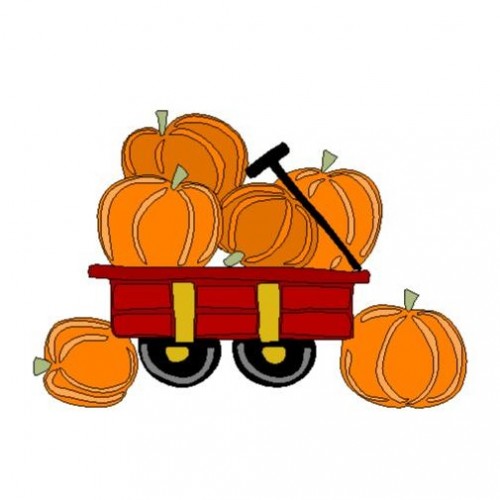 hayride clipart pumpkin scene