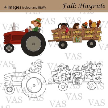 Hayride clipart tractor. Fall line clip art