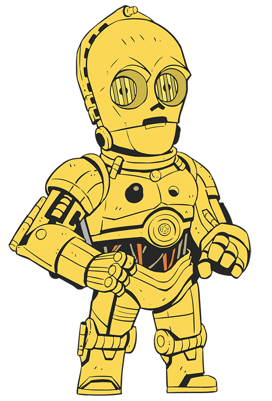 head clipart c3po