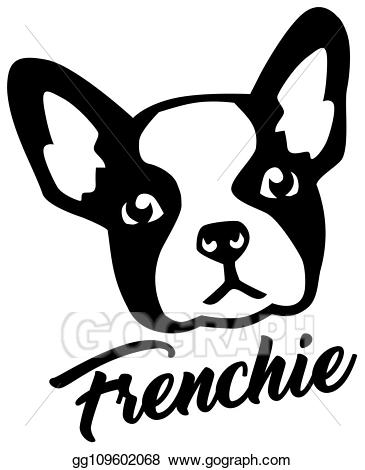head clipart french bulldog