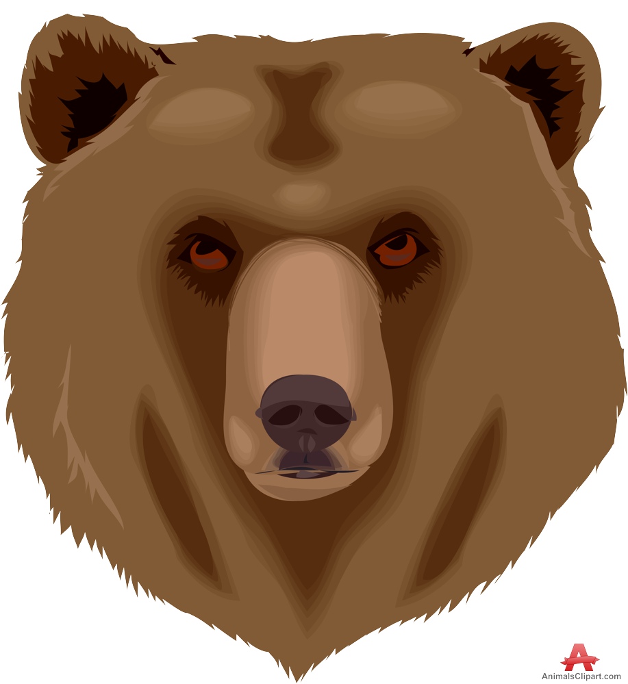 Bear clip art library. Head clipart grizzly