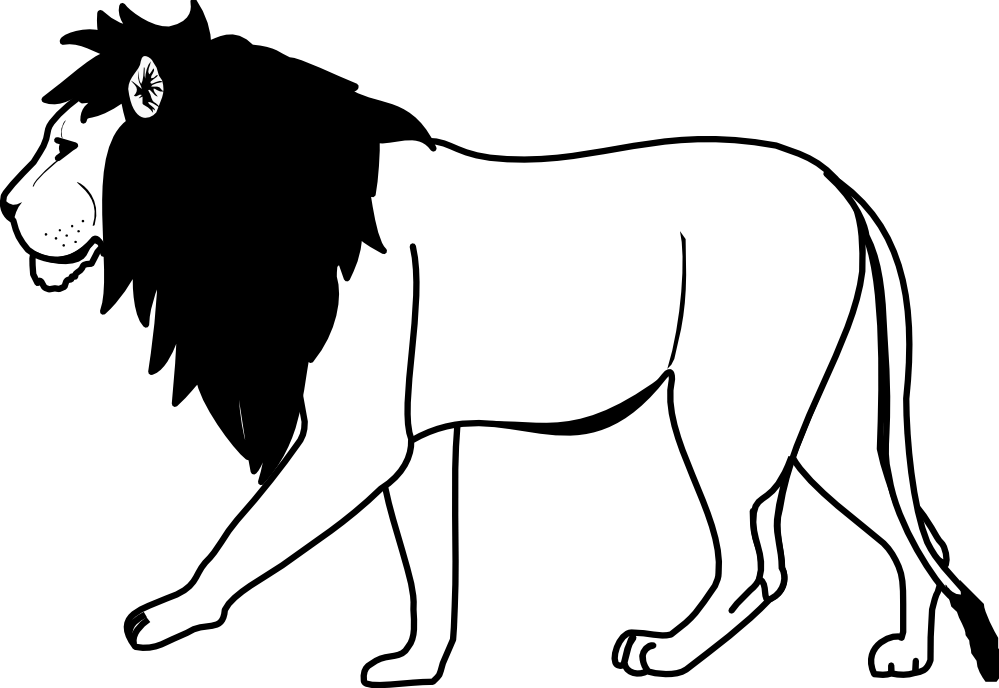 Black and white real. Head clipart lion king