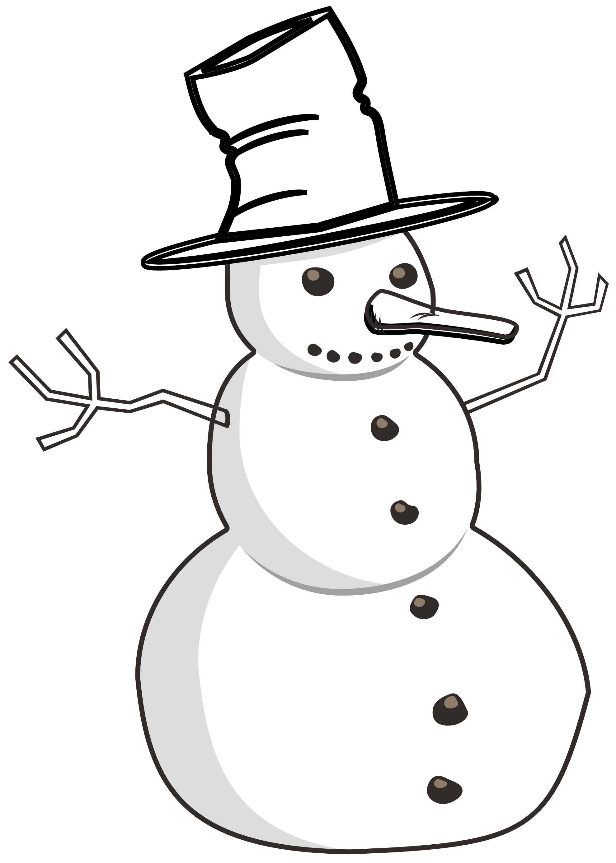 snowman clipart head