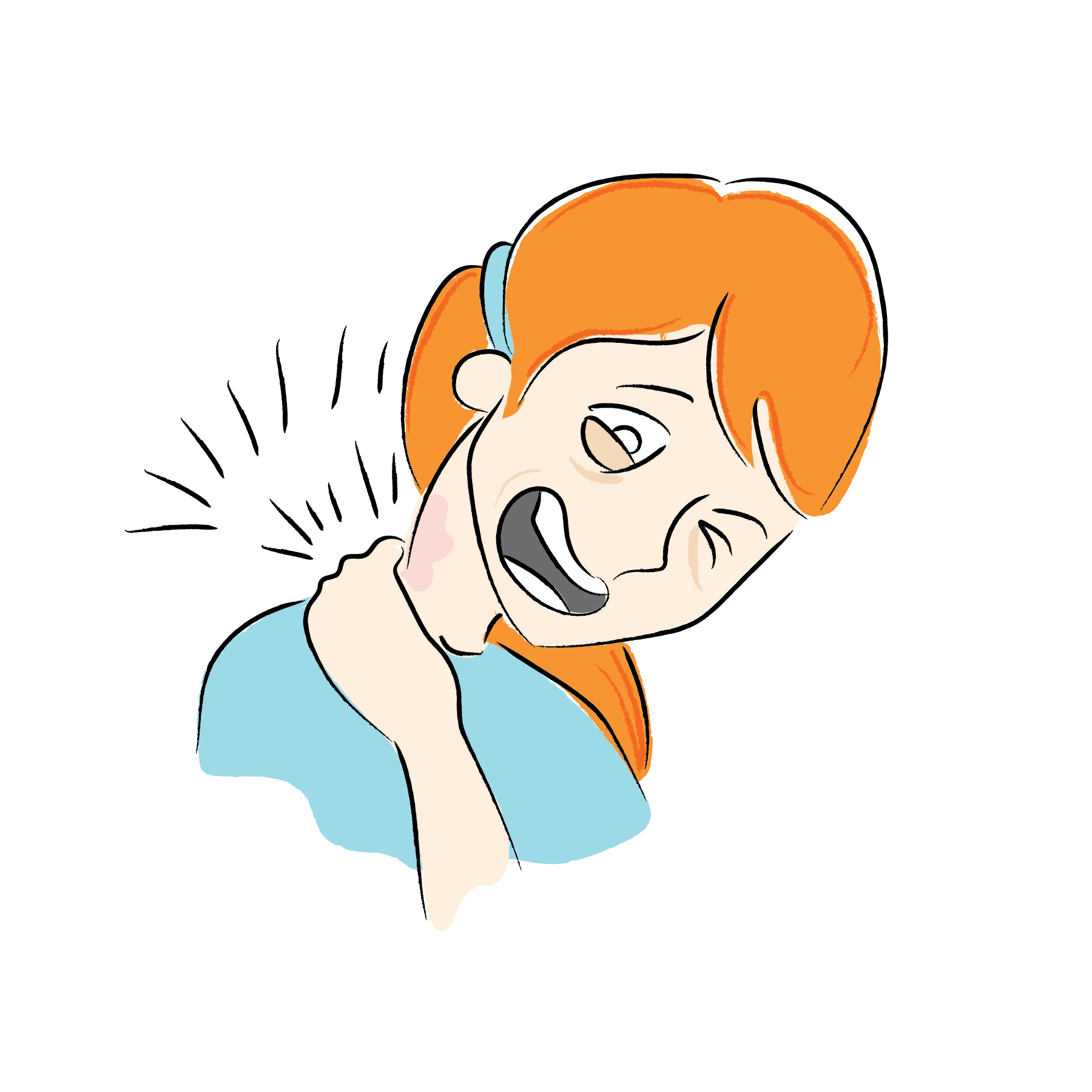 Illustrating this pain in. Knee clipart forehead