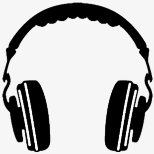 headphones clipart black and white