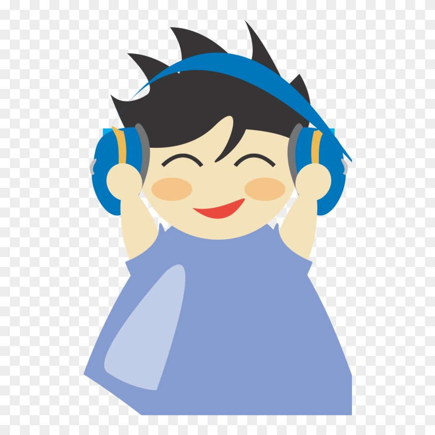 headphones clipart boy