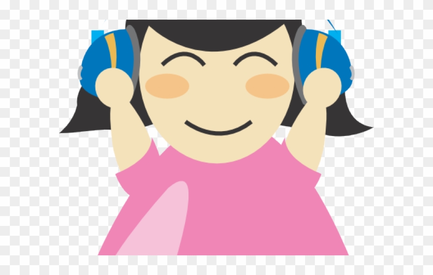 headphones clipart child music