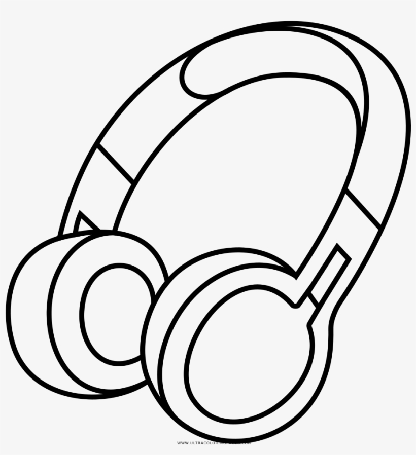 headphones clipart coloring page