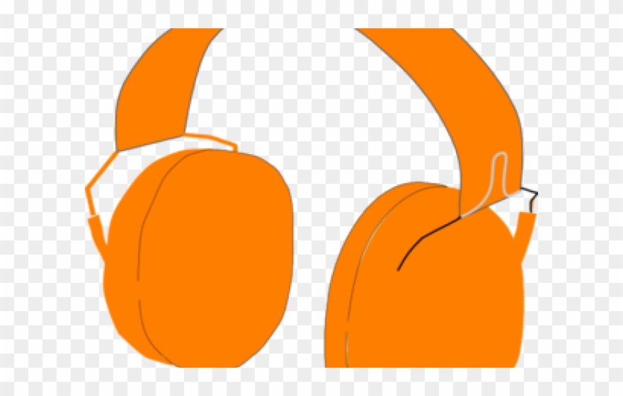 headphone clipart orange