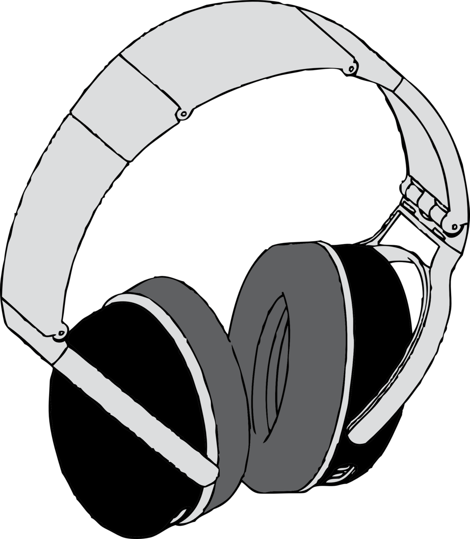 Public domain clip art. Headphones clipart file