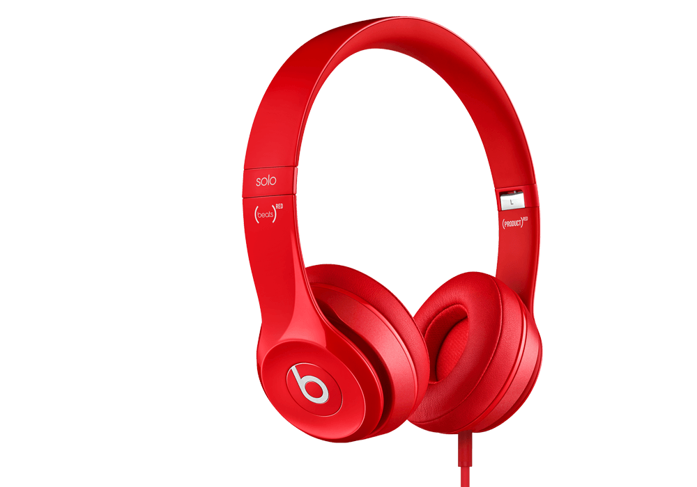 Beats solo red by. Headphones clipart gold headphone