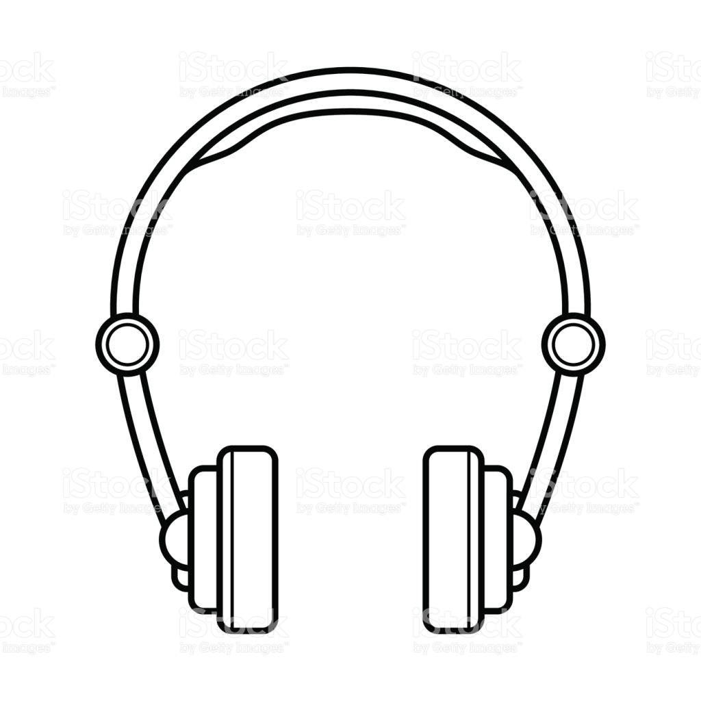 headphones clipart head drawing