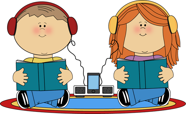 Headphones clipart listened. Book listening cliparts zone