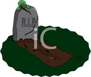 headstone clipart cracked