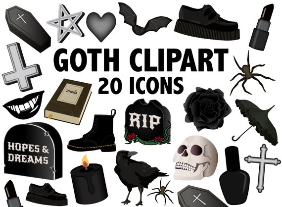 spooky clipart fashion