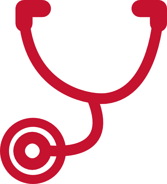 Red clip art at. Nursing clipart heartbeat stethoscope