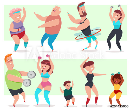 healthy clipart family fitness