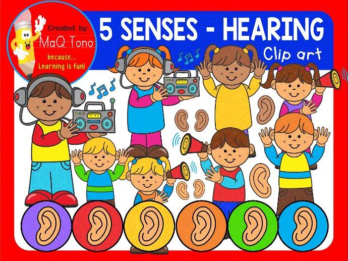 hearing clipart five senses
