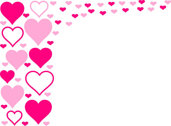 Heart border png. Pink hearts clip art