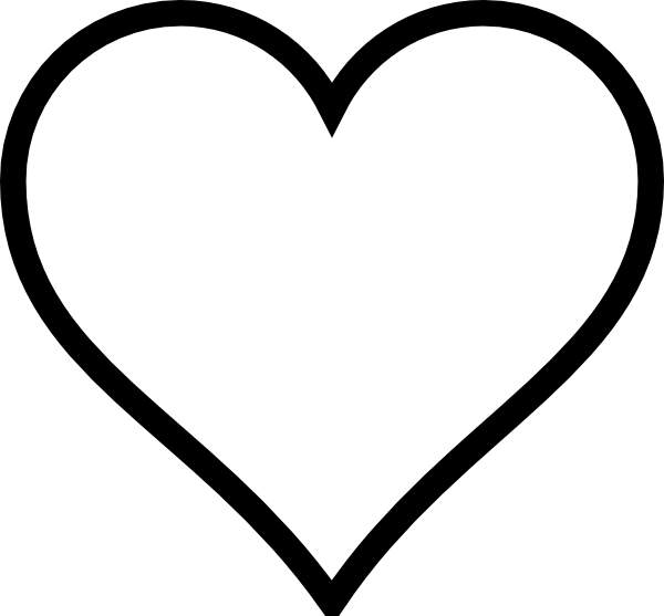 Xray clipart heart. Stencil plain clip art