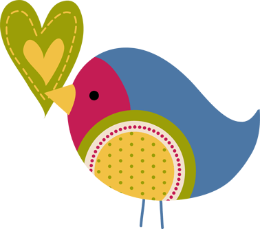 heart clipart bird